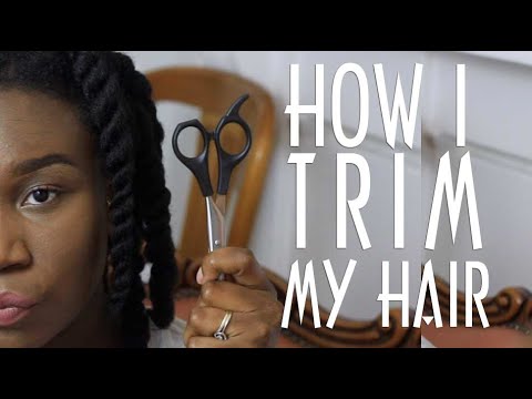 HOW: Trimming My own Hair | Ends Breaking Off | 4C Hair Video