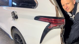2021-2026 Toyota Sienna Instructions On How To Manually Open The Fuel Filler Gas Cap Access Door