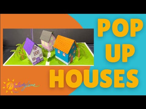 Pop Up Houses Cards with Cricut