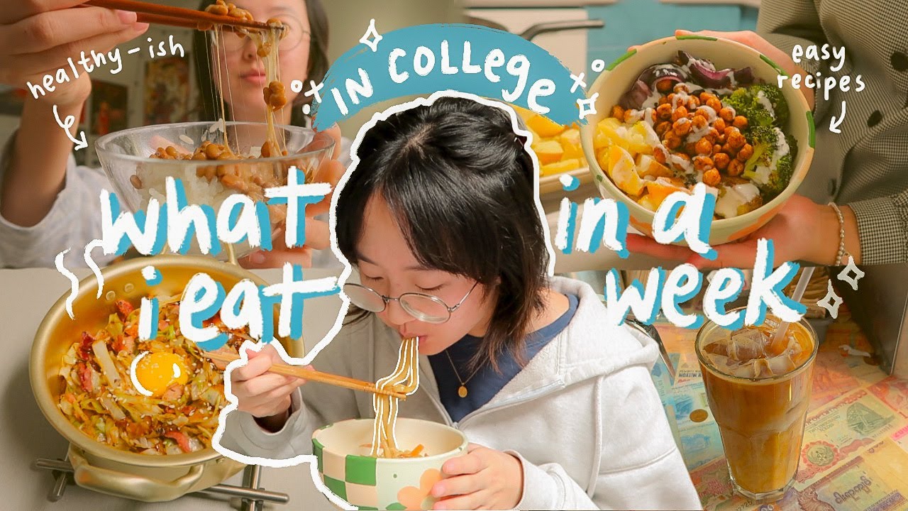 what i cook + eat in a week as a busy college student 🥑
