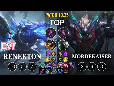 DFM Evi Renekton vs Mordekaiser Top - KR Patch 10.25