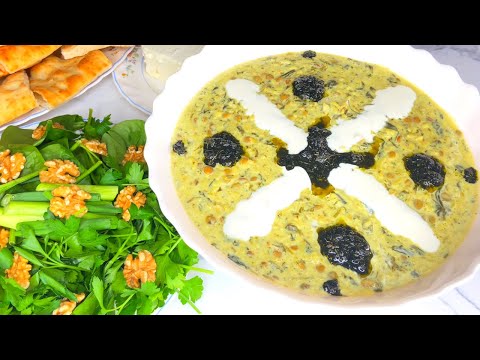 How to Make Persian Herb and Rice Soup | Ashe Berenj Recipe (آش برنج) | Flavorsome Kitchen