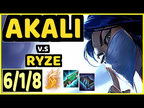 SERTUSS (AKALI) vs RYZE - 6/1/8 KDA MID CHALLENGER GAMEPLAY - EUW