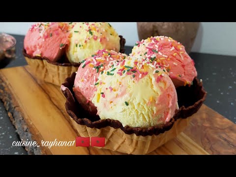 كلاص أو ايس كريم سهل سريع واقتصادي بدون كريمة أو حليب محلى بمذاق خيالي 😋🤤🤤