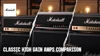 Video thumbnail for Classic High Gain Amps Comparison | JCM800, JCM900 & 2555X Silver Jubilee by Marshall Amplification