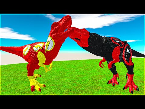 DINOSAUR SUPERHEROES VS DINOSAUR SUPERHEROES. WHO WILL WIN? | ARBS - ANIMAL REVOLT BATTLE SIMULATOR