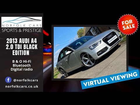 2013 Audi A4 Black Edition 2 0 TDi Silver