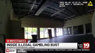Police body camera video: Akron police, state agents seize illegal slot machines