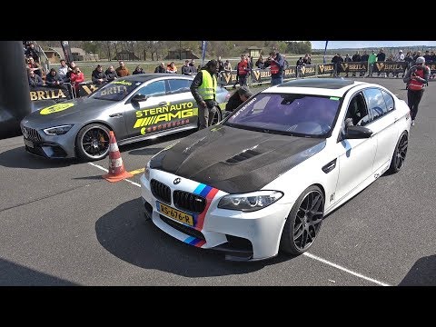 Thumbnail for BMW M5 F10 vs ABT Audi R8 V10 Race Gone Wrong! by Supercar, Audi, BMW, Car