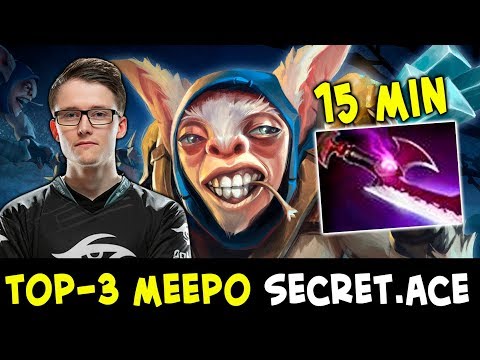 TOP-3 MEEPO in Dota Secret.Ace — more kills than WHOLE enemy team