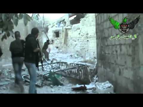 اغتنام رشاش مضاد من قبل كتيبة شهداء ركن الدين في حي برزة في مدينة دمشق