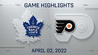 NHL Highlights | Maple Leafs vs. Flyers – Apr. 2, 2022