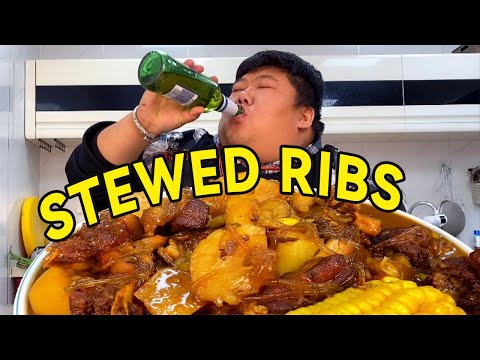 Brother Monkey makes a pot of "rib stew"