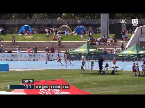 GIRLS U10 4X100M HEAT 2 - 2017 SUBWAY STATE RELAY CHAMPIONSHIPS // LAVicTV