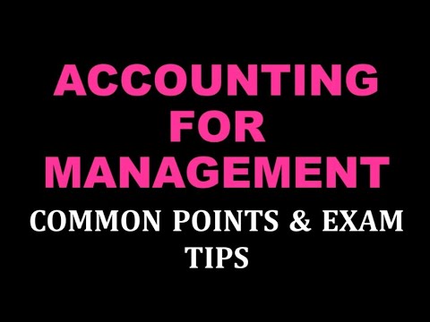 ACCOUNTING FOR MANAGEMENT | COMMON POINTS | EXAM TIPS | FIFTH SEM| CALICUT UNIVERSITY | IMPORTANT