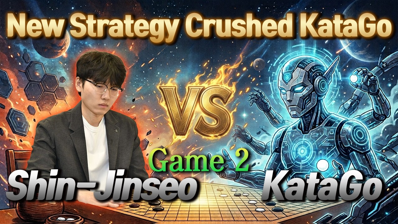 [Shin Jinseo vs KataGo Game 2, 2-Stone Handi] Shin's Fury🔥The Strategy That Crushed KataGo Perfectly