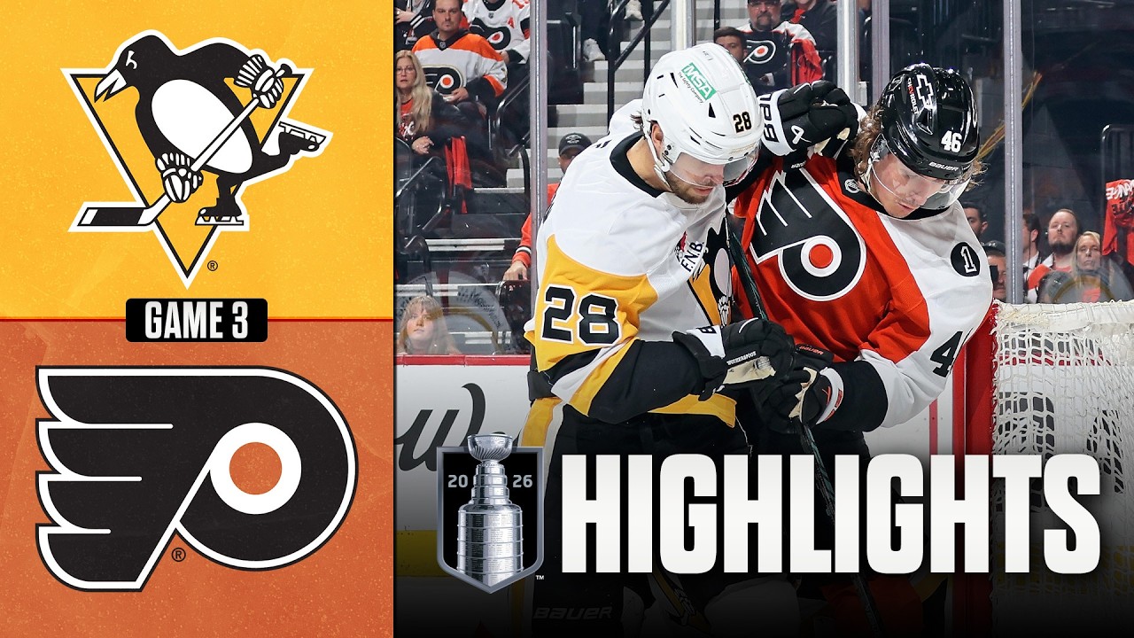 Penguins vs. Flyers | NHL Playoff Highlights | Game 3 | April 22, 2026