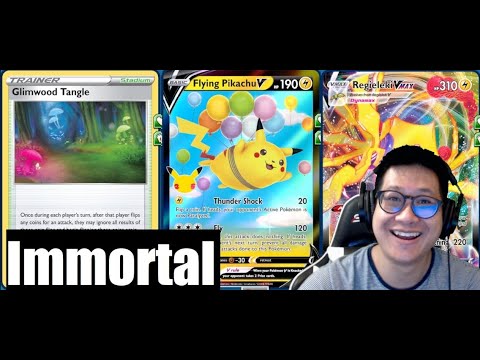 Invulnerable Flying Pikachu V Deck with Regieleki Vmax, Immune To Damage With Stadium