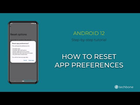 How to Reset App preferences [Android 12]