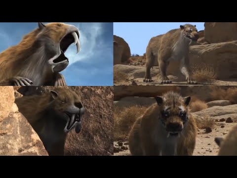 Life After Dinosaurs [2008] - Thylacosmilus and Smilodon Screen Time