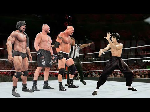 Bruce Lee vs Brock Lesnar Dara Singh Goldberg Raw Match