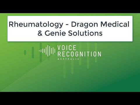 Rheumatology - Dragon Medical - Genie solutions