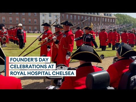 Pensioners at the Royal Hospital Chelsea enjoy annual Founder's Day celebration