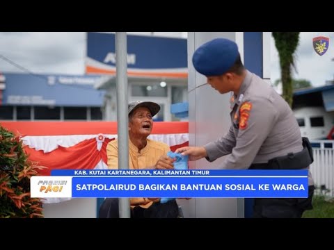GIAT JUMAT CURHAT SATPOLAIRUD POLRES KUKAR BERBAGI MAKANAN