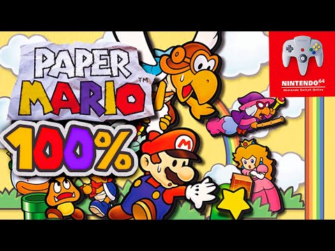 Paper Mario Switch Online N64 - 100% Longplay Full Game Walkthrough No Commentary Gameplay Guide