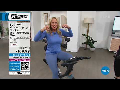 FitQuest Upright Flex Express and Recumbent Bike with Re...