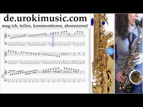 Saxophonunterricht Tenor Mission Impossible - Theme Noten Lernen Teil#1 um-i995