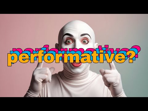 Στο βίντεο What is performative? Performativity explained [Τι είναι το επιτελεστικό; Η επιτελεστικότητα με απλά λόγια], ο φιλόσοφος [[#Octav Eugen Popa [Οκτάβ Εουτζέν Πόπα]#]] παρουσιάζει την επιτελεστικότητα χωρίς φιλοσοφική ορολογία, από τον John L. Austin [Τζων Λ. Ώστιν] έως το Judith Butler [Τζούντιθ Μπάτλερ]. Κλείνει ξεχωρίζοντας τη θεωρητική έννοια από την καθημερινή, μειωτική χρήση του όρου για επιδεικτικές συμπεριφορές.