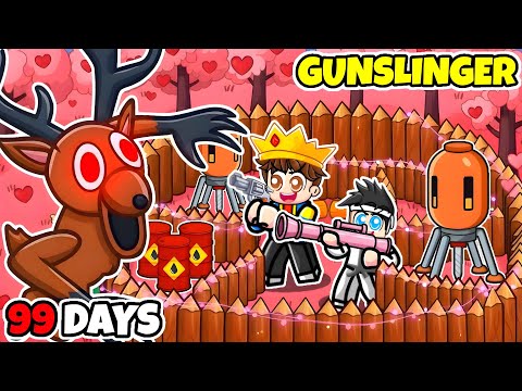 We Survived 99 Nights In The Forest as GUNSLINGERS😱| Roblox