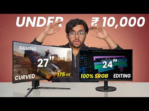 Best Monitor Under 10000 in 2025 (Gaming, Editing, Work) Best Monitor Under 10000 in india 2025