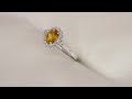 18 kt gold ring with diamonds halo “Eria” Video 3