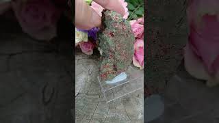 Pyrop, chromdiopsid leštěný řez 260g