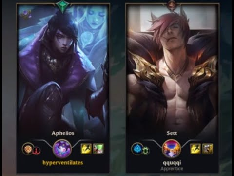 Aphelios Sett 350ms ping botlane vs Xayah Zoe
