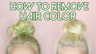 How To: Remove Hair Color/Stripping for Stained Hair - Blue, Green + Red | by tashaleelyn