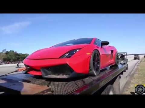 Drowned Lamborghini Gallardo on the track