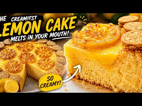 🍋 Soft & Creamy Orange Cake Recipe 🍰