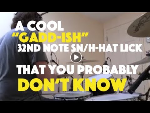 A Cool  Gadd-ish 32nd Note Snare/Hi-Hat Lick You Probably Don't Know