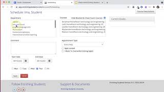 Enriching Students Scheduling A Student