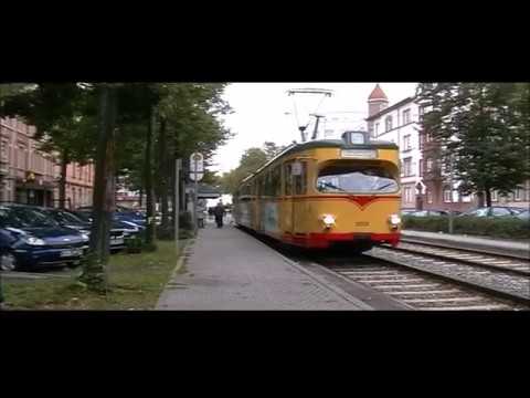 GT8-D auf der Linie 5 @ Mathystraße in Karlsruhe