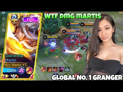 MARTIS VS GLOBAL NO. 1 GRANGER 😍!! SHE BECOME MY FAN NOW | MARTIS NEW BEST BUILD EMBLEM FOR HIGH DMG