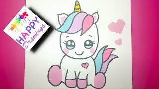 HOW TO DRAW A CUTE UNICORN EASY HOW TO DRAW A CUTE UNICORN EASY