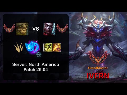 Ivern Jungle vs Ekko - NA GrandMaster - Patch 25.04