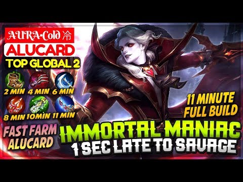 Alucard Immortal Maniac, 1 Sec Late To Savage [ Top 2 Global Alucard ] AURA•Cold 冷 Alucard