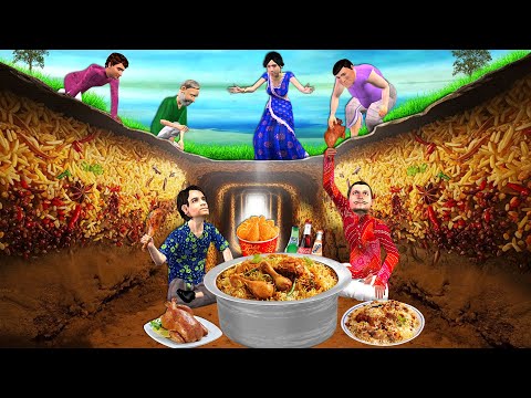 Underground Chicken Biryani Tunnel Unlimited Chicken Biryani Street Food Hindi Kahaniya Moral Storie