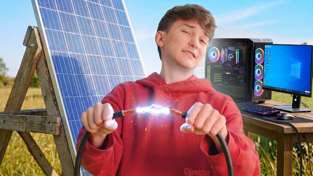 Я ЗАПУСТИЛ ИГРОВОЙ ПК ОТ СОЛНЕЧНОЙ ПАНЕЛИ!! (реально)