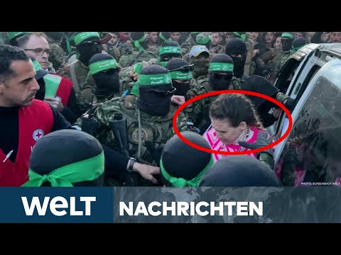 GAZA-DEAL: Endlich! Drei Frauen in Freiheit - Geiseln an israelische Armee übergeben I WELT STREAM